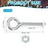 MECCANIXITY Eye Bolts M5x30 Carbon Steel Eye Hooks Screws with