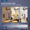 Amico Ceiling Fans with Lights, 44 inch Ceiling fan with