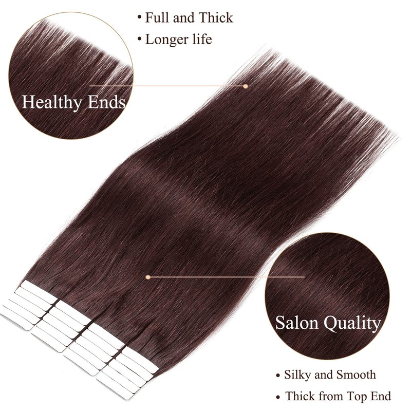 Loxxy Tape in Human Hair Extensions Real Remy Brazilian Invisible