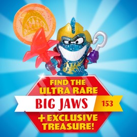 PIRATIX ADVENTURE WORLD Shark Treasure Series 4 Pack Includes 4 Piratix, 1 'Glass' and 1 Surprise and 4 Glass Accessories 5 Pack of 6