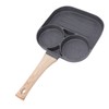 Egg Frying Pan 2 Round Cup 3 Section Stick Proof