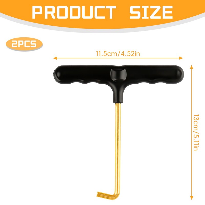 Lotsdonxia 2-Piece Trampoline Spring Puller Kit with T-Shaped Hook &