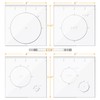 Monliful Pack of 4 Circle Inlay Template Set Router Templates