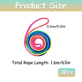 3Pcs Cats Cradle String Rainbow Colour Fumble Finger Thread Rope Strings Finger String Games Developmental Toy for Teens Adults