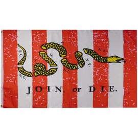 Sons Of Liberty Join Or Die Premium Quality 100D Woven Poly Nylon 3'x5' Flag