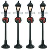 Lemax Gas Lantern Street Lamp, Set of 4, Battery Operated