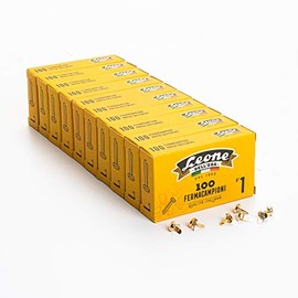 1.000 Brass Samples Clips NÂ°1 (11 Mm) - Splint of 10 Boxes of 100 PCs. - Leone Dell'Era Hecho in Italy