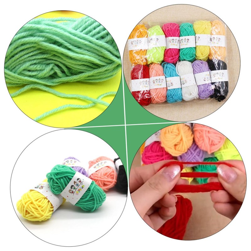 DOITOOL 12pcs Hand-Knitted Yarn for Boys and Girls Soft Thick