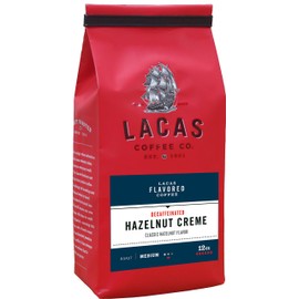 Lacas Coffee Company Flavored Coffee Hazelnut Crème Decaffeinated Ground 12oz