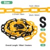 M METERXITY Plastic Barriers Chain, 10Ft Length Black Yellow Plastic