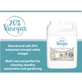 Bluewater Chemgroup 20% Professional Grade Concentrated Vinegar | Dilutes to 4 Gallons of Multipurpose Cleaning Vinegar | 4X Power Vinegar | Hundred's of Industrial & Home Uses