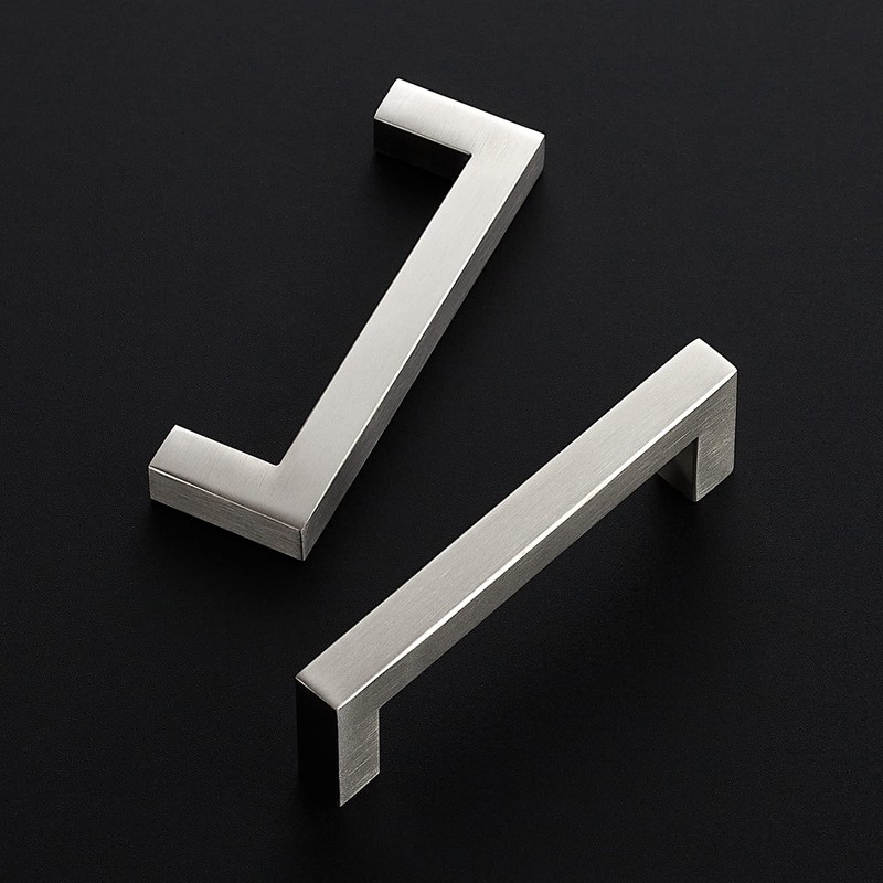 Ravinte 18 Pack 4 Inch Kitchen Square Cabinet Handles Satin