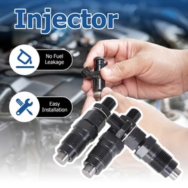 WFLNHB 3Pcs Fuel Injectors Replacement for Kubota V1505 V1505T V1205 V1305 Engine 16032-53900 16032-53902