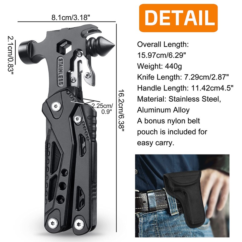 WayinTop Tool Gifts for Men, 37 in 1 Pocket Tool