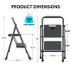 TICONN 2 Step Ladder, Heavy Duty Foldable Step Stool, Portable