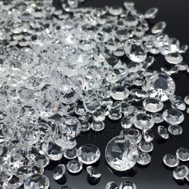 Little Snow Direct Over 3500 Scatter Diamonds Wedding party Table Confetti crystal - 3 Mixed Sizes - Many Colours (CLEAR)