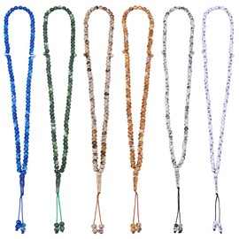 PH PandaHall 6 Pieces Ramadan Tasbih Prayer 99 Beads Islam Prayer Tasbih 7mm Rosary Muslim Misbaha Tasbeeh Necklace with Engraved Names Allah and Muhammad Gifts for Women, 6 Colours