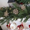 24 Pieces Wooden Christmas Snowflakes Ornaments 3inch Snow Flake Hanging