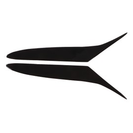 2PCS Front Headlight Eyebrow Gloss Black Decoration Soft Plastic Replacement for Mazda RX8 2004‑2008