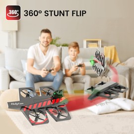 Holyton HT40 2 IN 1 Drone 3D Flips Headless Mode RC Quadcopter Airplane Kid Gift