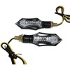 MotorToGo Black Sequential Turn Signals LED Turn Signals Blinkers Indicators