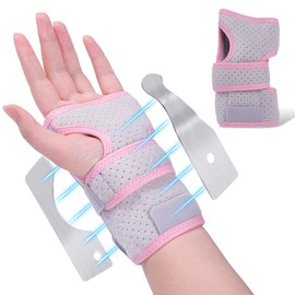 FAMJOALE Carpal Tunnel Wrist Brace Night Support, Adjustable Wrist Support with Left Hand, Carpal Tunnel Relief Wrist Splint for Work, Hand Brace for Men and Women(S)