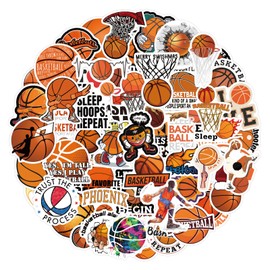 Pack of 120 Basketball Sports Stickers, Graffiti Vinyl Waterproof Motivational Basketball Game Stickers for Laptop, Guitar, Luggage, Skateboard, Teenagers, Children, Adults