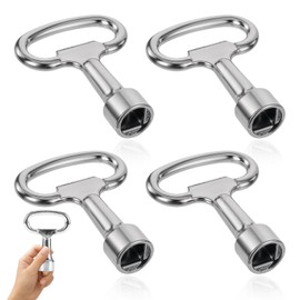 Set of 4 square wrenches, 4-sided keys, square key, tap, outdoor tap key, 8 mm internal square socket wrench, control cabinet key, universal key for gas water meter box
