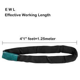 Black Spanset Round Slings 2-Pack for Aerial Hoop Rigging safety rated nylon sling for Yoga Hammock Aerial Silks Wrap Over Tree Limbs or Beams (2 M/ 6'7"FT)