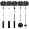 ElekTek Premium Matt Black Bathroom Light Pull Cord Switch Kit