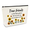 Sunflower Gifts for Best Friend Makeup Bag True Friends Friendship