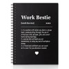 QYUVK Work Bestie Definition Spiral Notebook/Journal, Notebook Gift for Women