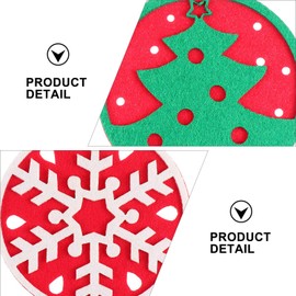 BESPORTBLE 8pcs Christmas Felt Coasters for Drinks Non-Slip Absorbent Round Cup Mats and Colors for Table Protection and Holiday Decor