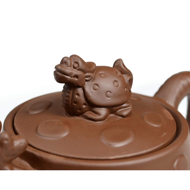 Teapot Chinese Dragon Turtle Auspicious Zisha Clay Gongfu Teapots for