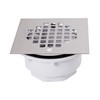 Westbrass 2" Sch 40 PVC Shower Drains with 4-1/4" Square