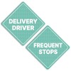 GEEKBEAR Delivery Driver Frequent Stops Car Sign - Sticker or
