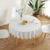 meioro Round Tablecloths Cotton and Linen Table Cloth Tassel Circle