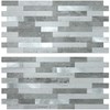 AULIGET 20 Sheets Faux Stone Peel and Stick Backsplash, Grey