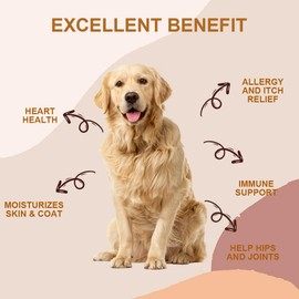 Daily Pet Care Omega 3, 6, 9 Fish Oil for Dogs | Salmon Oil Soft Chews for Dogs to Prevent Skin Allergies & Support Itchy Dog Skin Relief With Dog Treats | Dog Supplements With Salmon Oil for Dogs UK