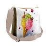 Lunarable Colorful Messenger Bag, Tasty Ice Cream Digital, Unisex Cross-body
