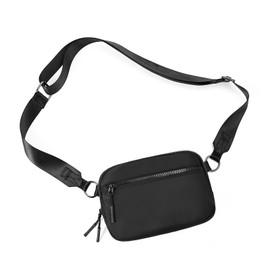 WESTBRONCO Small Crossbody Bags for Women Nylon with Adjustable Strap, Mini Crossbody Purse, Fahion Shoulder Bag for Traveling Workout Black