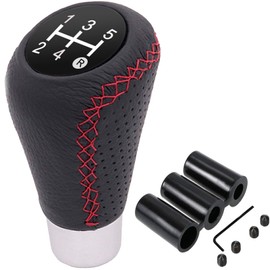 OBEST Universal Car Gear Knob with 5 Speed Gear Knob and 3 Adapters (8 mm, 10 mm, 12 mm) for Various Vehicle Models