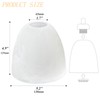 KLOSM 4 Pack Alabaster Glass Lamp Shade Replacement with 1.7"