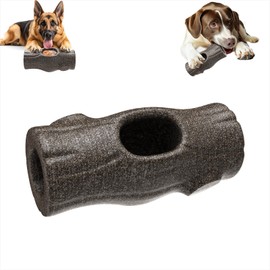 TERLOPBON Unbreakable Dog Toy for Power Chewers, Large Dog Interactive Feeder with Food Cups & Treat Food Slow Feeder - Anxiety Relief with Pupscile for Large Breeds (Grey, Medium)