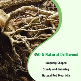 kathson Natural Driftwood for Aquarium, Red Moor Driftwood Mix 12''-16'' Long Driftwood for Decorations Aquarium Driftwood Assorted Shapes Natural Aquarium Decor Driftwood (350g, Coarse Branches)