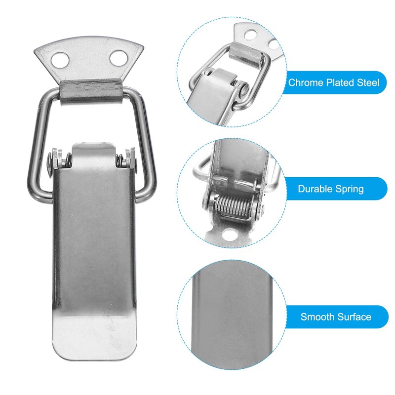 PATIKIL Stainless Steel Spring Loaded Toggle Latch 4.3 Inch, 4Pcs