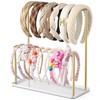 Josmimic Headband Holder Organizer Metal 2-Tier with Tray: Hair Accessories