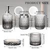 Ulable Bathroom Accessories Set, 5Pcs Bathroom Soap Dispenser Set, Glass
