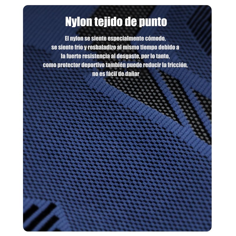 Rodilleras Deportivas Elásticas Ajustables, Protección Antideslizante para Rodillas, Azul (Medium)