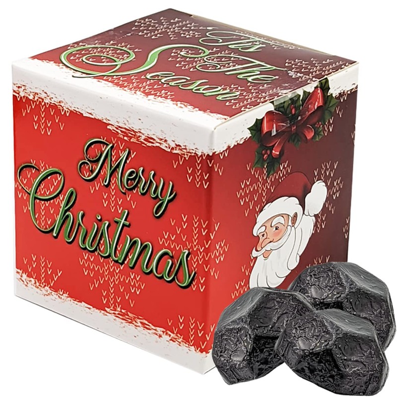 Fruidles Christmas Coal Chocolate Milk Double Crispy Coal, Party Bag